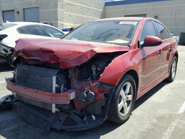 1G1PF5S92B7272039 - 2011 CHEVROLET CRUZE LT RED photo 2