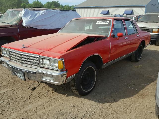 1G1BN69H6FH108342 - 1985 CHEVROLET CAPRICE CL RED photo 2