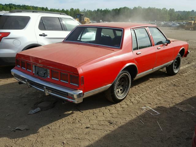 1G1BN69H6FH108342 - 1985 CHEVROLET CAPRICE CL RED photo 4