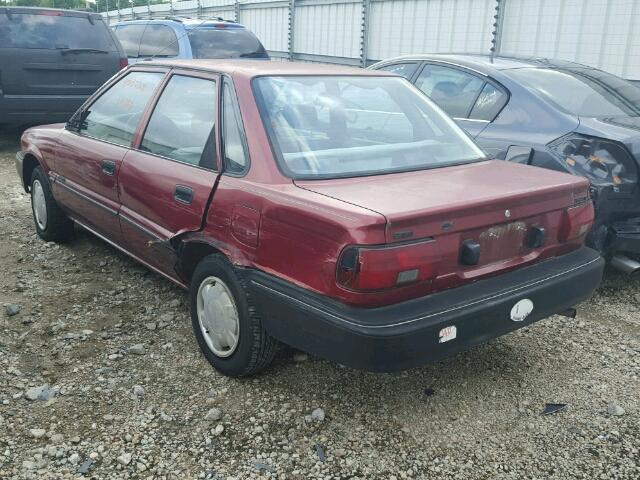 1Y1SK5463MZ056879 - 1991 GEO PRIZM BASE მუქწითელი ფოტო 3