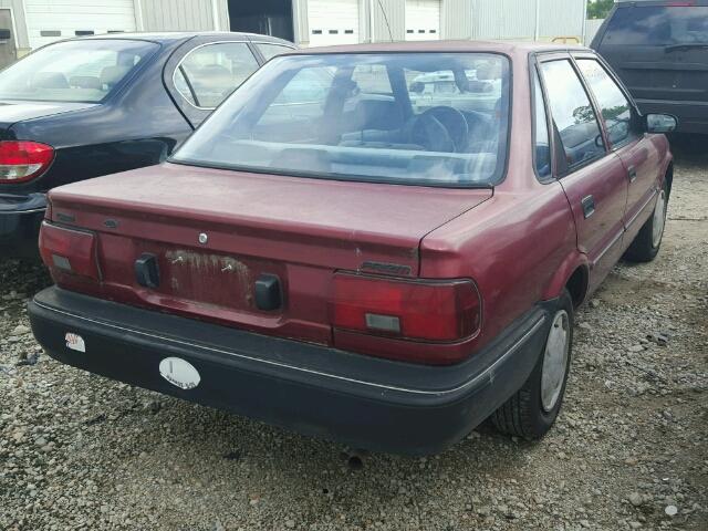 1Y1SK5463MZ056879 - 1991 GEO PRIZM BASE მუქწითელი ფოტო 4