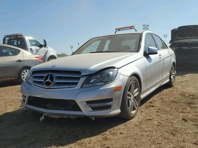 WDDGF4HB5CA612841 - 2012 MERCEDES-BENZ C SILVER photo 2