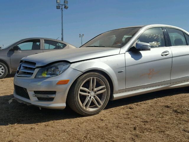 WDDGF4HB5CA612841 - 2012 MERCEDES-BENZ C SILVER photo 9