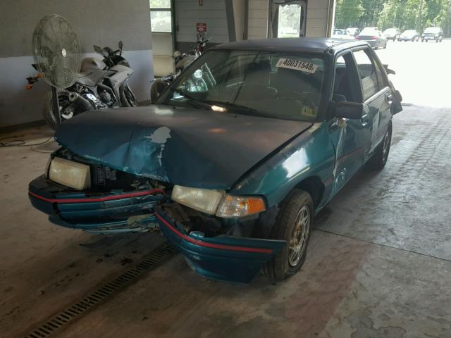 3MASM1481SR615517 - 1995 MERCURY TRACER LTS GREEN photo 2