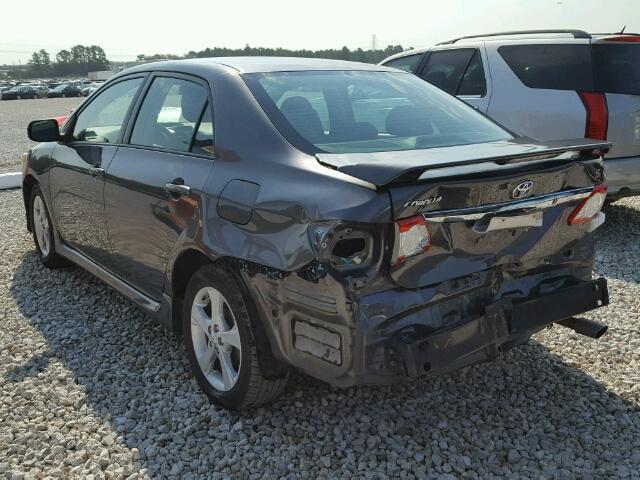 5YFBU4EE2DP174060 - 2013 TOYOTA COROLLA BA GRAY photo 3