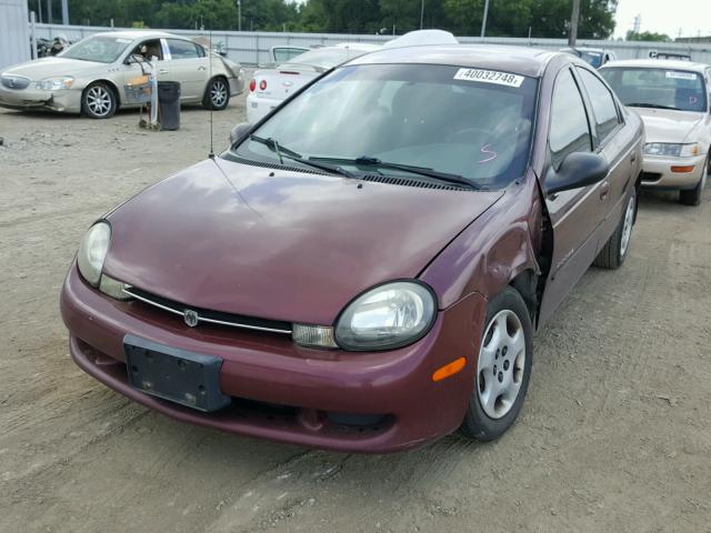 1B3ES46C51D248958 - 2001 DODGE NEON SE BURGUNDY photo 2