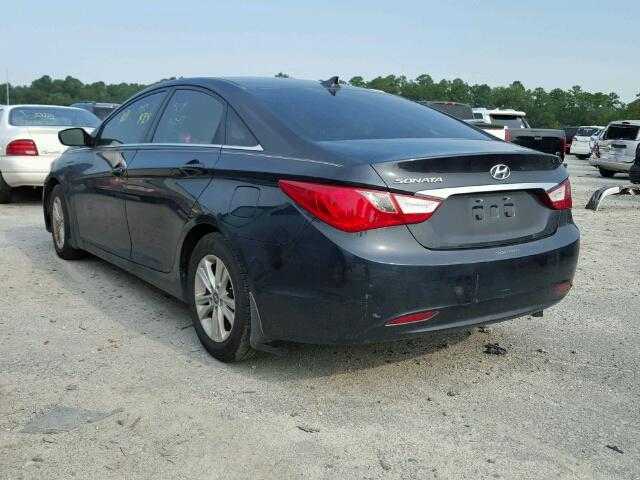 5NPEB4AC3DH540354 - 2013 HYUNDAI SONATA GLS BLACK photo 3