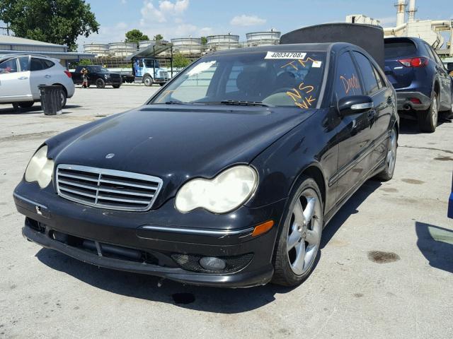 WDBRF52HX6E022894 - 2006 MERCEDES-BENZ C GENERATI BLACK photo 2