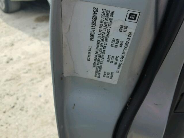 2G4WB52K411105044 - 2001 BUICK REGAL LS SILVER photo 10