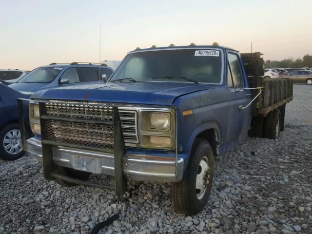 F37ZUHJ4393 - 1980 FORD F-350 BLUE photo 2