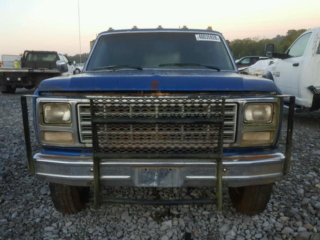 F37ZUHJ4393 - 1980 FORD F-350 BLUE photo 9