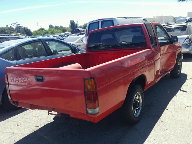 1N6SD16SXPC341388 - 1993 NISSAN TRUCK KING RED photo 4