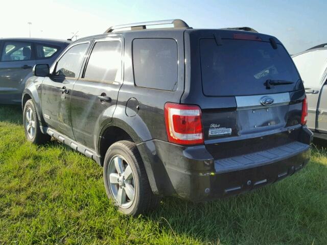 1FMCU041X8KE76627 - 2008 FORD ESCAPE LIM BLACK photo 3