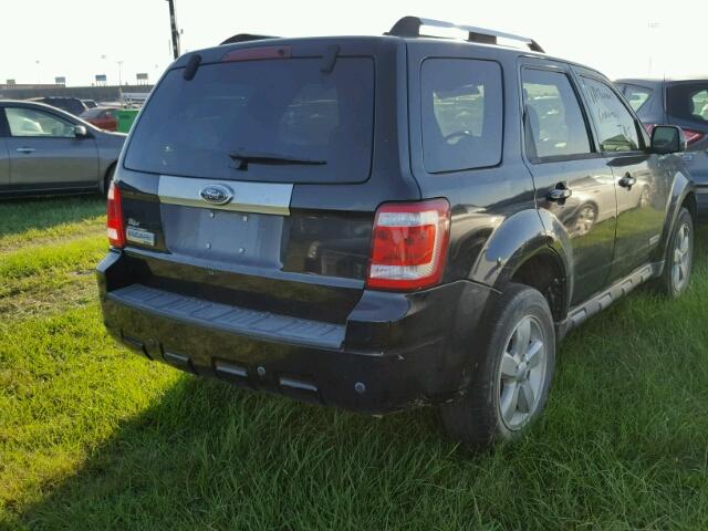 1FMCU041X8KE76627 - 2008 FORD ESCAPE LIM BLACK photo 4