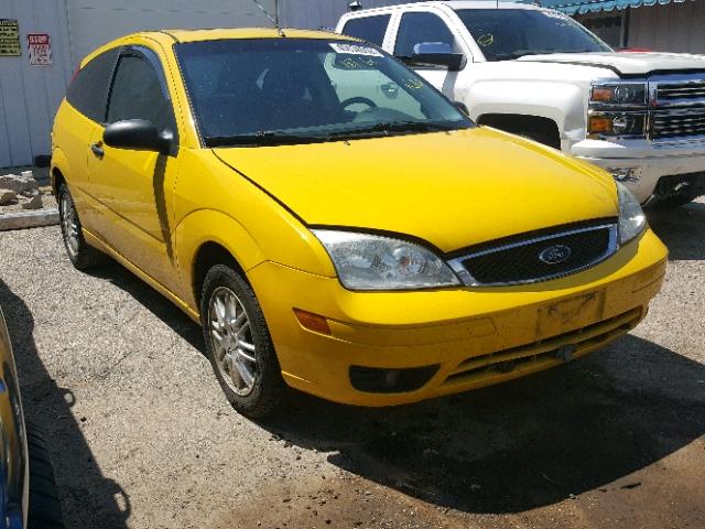 1FAFP31N47W184938 - 2007 FORD FOCUS ZX3 YELLOW photo 1
