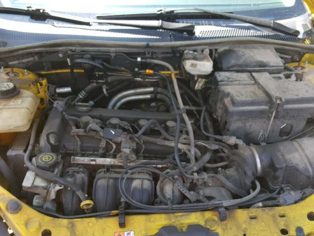1FAFP31N47W184938 - 2007 FORD FOCUS ZX3 YELLOW photo 7
