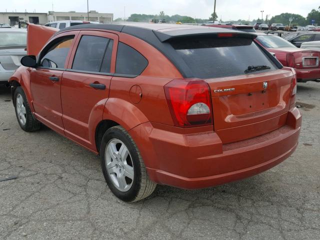 1B3HB28C78D668598 - 2008 DODGE CALIBER ORANGE photo 3