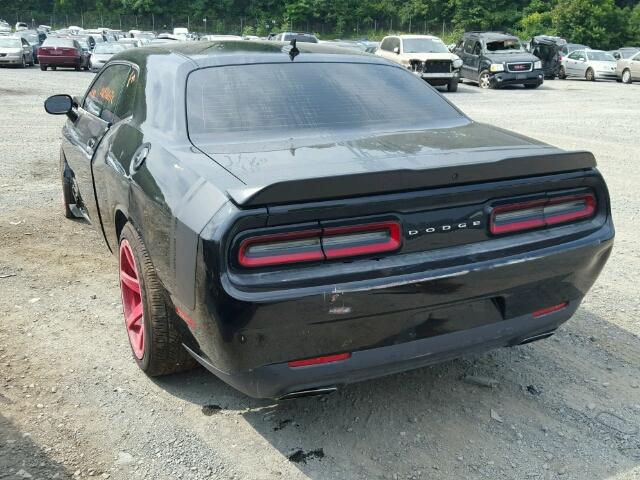 2C3CDZFJ9GH255486 - 2016 DODGE CHALLENGER BLACK photo 3