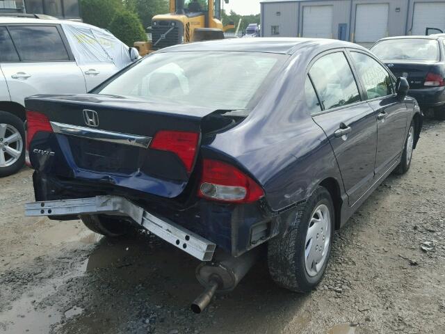 2HGFA1F36AH558383 - 2010 HONDA CIVIC VP BLUE photo 4