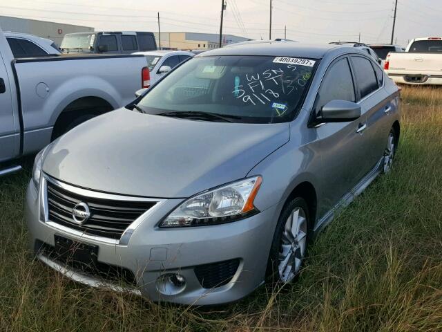 3N1AB7AP7DL793344 - 2013 NISSAN SENTRA SILVER photo 2