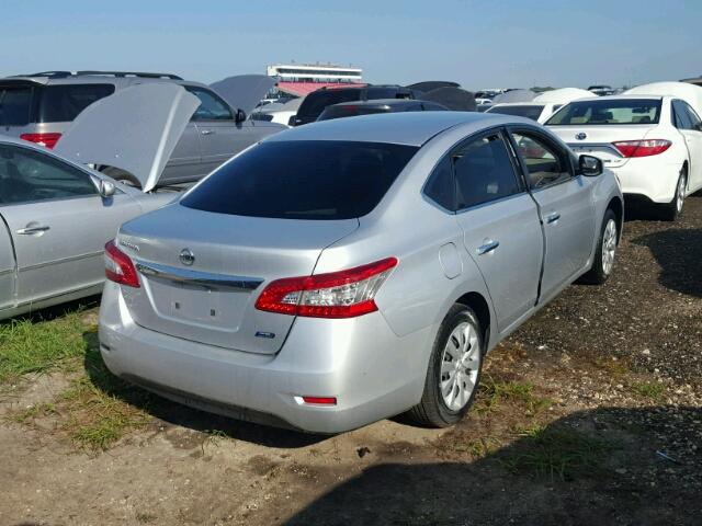 3N1AB7AP5EY202772 - 2014 NISSAN SENTRA S SILVER photo 4