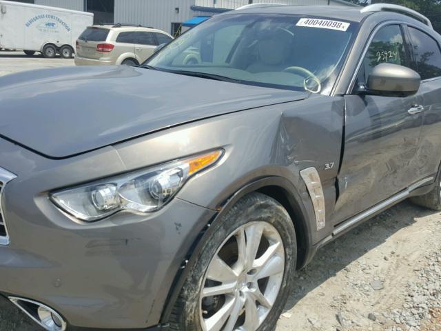 JN8CS1MU1EM451100 - 2014 INFINITI QX70 GRAY photo 9