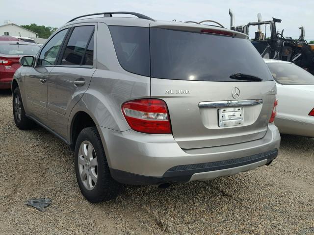 4JGBB86E47A151394 - 2007 MERCEDES-BENZ ML 350 SILVER photo 3