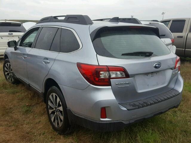 4S4BSBNCXG3312493 - 2016 SUBARU OUTBACK SILVER photo 3