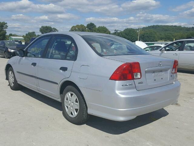 1HGES16394L008840 - 2004 HONDA CIVIC DX V SILVER photo 3