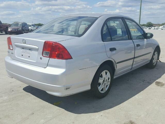 1HGES16394L008840 - 2004 HONDA CIVIC DX V SILVER photo 4