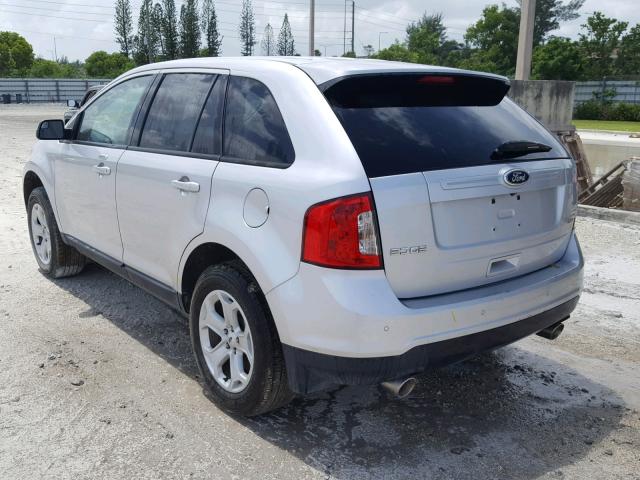 2FMDK3JC5DBA98416 - 2013 FORD EDGE SEL SILVER photo 3