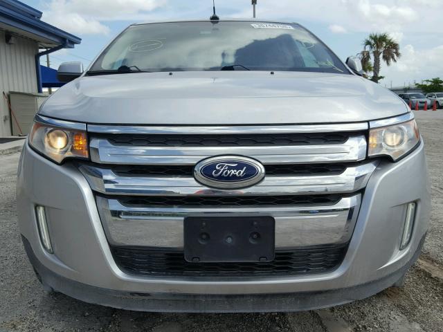 2FMDK3JC5DBA98416 - 2013 FORD EDGE SEL SILVER photo 9