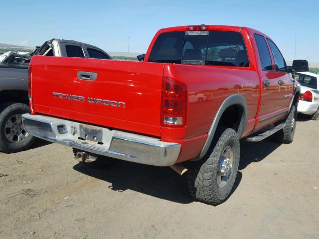 3D7KS28D46G257355 - 2006 DODGE RAM 2500 S RED photo 4