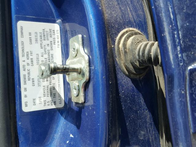 KL5JD56Z28K886601 - 2008 SUZUKI FORENZA BA BLUE photo 10