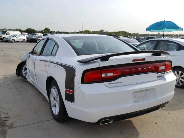 2B3CL3CGXBH609174 - 2011 DODGE CHARGER WHITE photo 3