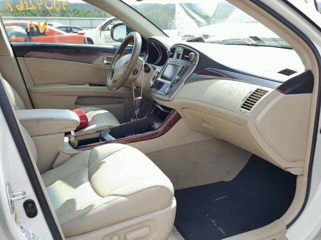 4T1BK3DB9BU409993 - 2011 TOYOTA AVALON BAS WHITE photo 5