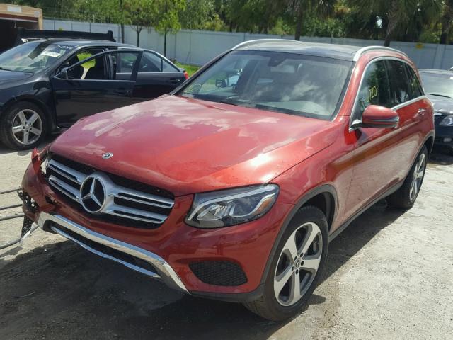 WDC0G4JBXHV011308 - 2017 MERCEDES-BENZ GLC 300 RED photo 2