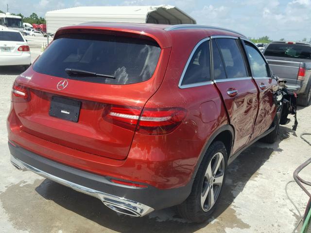 WDC0G4JBXHV011308 - 2017 MERCEDES-BENZ GLC 300 RED photo 4