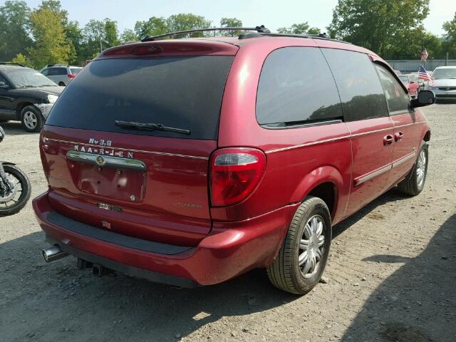 2A4GP54L66R647460 - 2006 CHRYSLER TOWN & COU RED photo 4