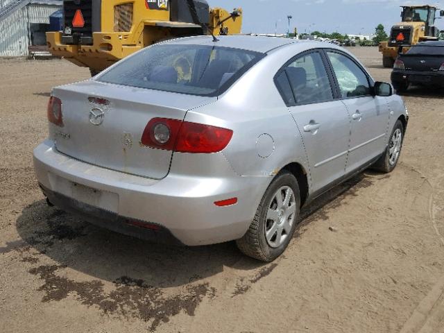 JM1BK12F251332078 - 2005 MAZDA 3 I SILVER photo 4