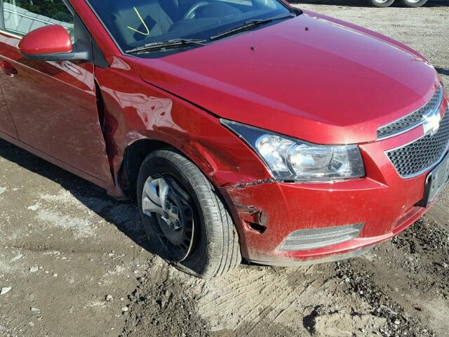 1G1PF5SC4C7112466 - 2012 CHEVROLET CRUZE LT RED photo 9