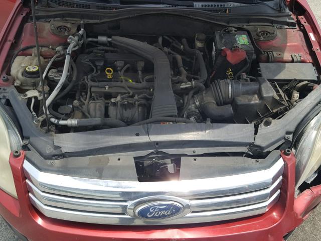3FAHP06Z57R249012 - 2007 FORD FUSION S RED photo 7
