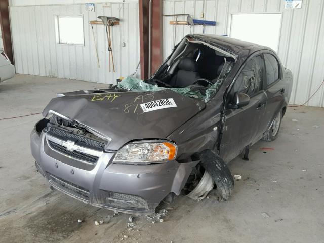 KL1TD56617B111754 - 2007 CHEVROLET AVEO BASE Szary zdjęcie 2