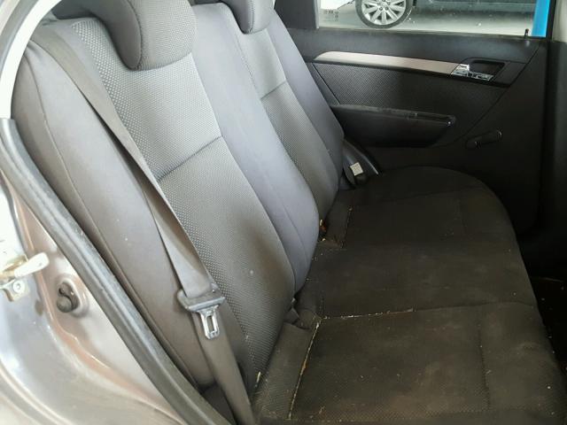 KL1TD56617B111754 - 2007 CHEVROLET AVEO BASE Szary zdjęcie 6