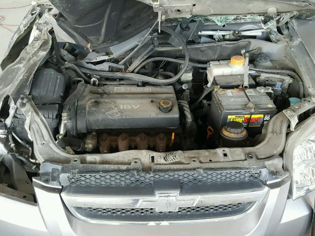 KL1TD56617B111754 - 2007 CHEVROLET AVEO BASE Szary zdjęcie 7