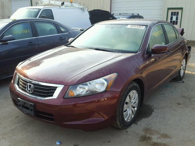 1HGCP2F34AA143634 - 2010 HONDA ACCORD LX MAROON photo 2