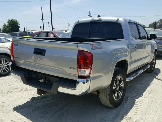5TFCZ5ANXGX003547 - 2016 TOYOTA TACOMA DOU SILVER photo 4