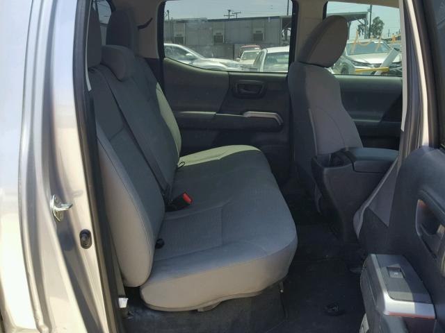 5TFCZ5ANXGX003547 - 2016 TOYOTA TACOMA DOU SILVER photo 6