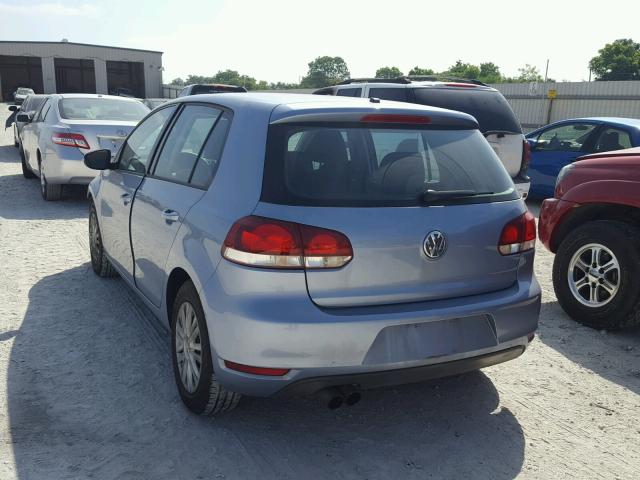 WVWDA7AJ8BW169357 - 2011 VOLKSWAGEN GOLF BLUE photo 3