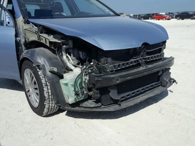WVWDA7AJ8BW169357 - 2011 VOLKSWAGEN GOLF BLUE photo 9